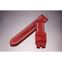 Leather Strap / red / 24mm