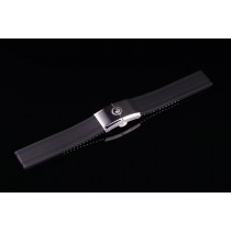 H2O RUBBER STRAP WITH FOLDING CLASP / 22mm / Black