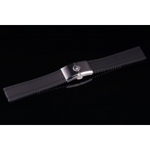 H2O RUBBER STRAP with FOLDING CLASP / 24mm / Black